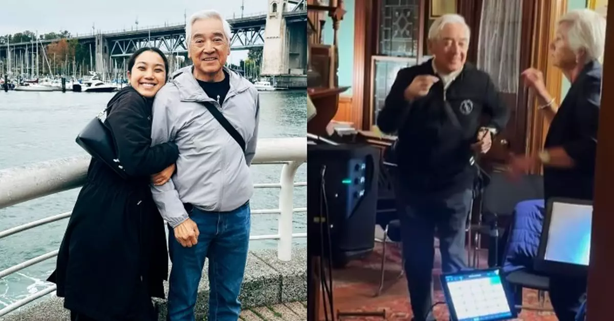 81歲秦沛跳舞打牌勁精靈 姜麗文攬實爸爸晒溫馨