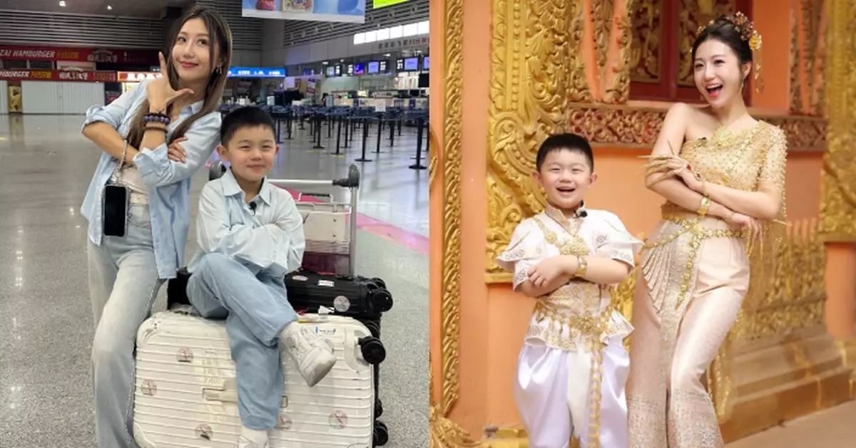 支嚳儀帶6歲囝囝拍親子旅行節目 晒遊西雙版納花絮齊著傣族服飾好溫馨