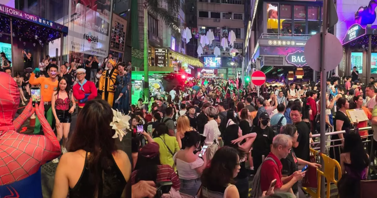 距萬聖節一星期蘭桂坊已迫爆 德己立街全線封閉