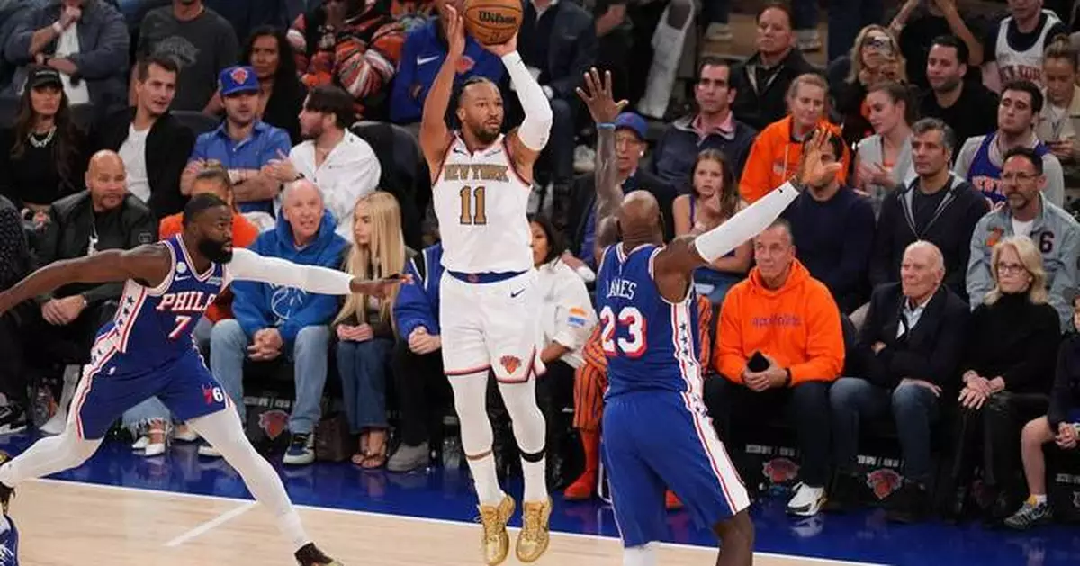 七十六人隊開鑼戰擊敗應屆NBA總冠軍紐約人隊 勒邦占士與謝倫布朗助陣