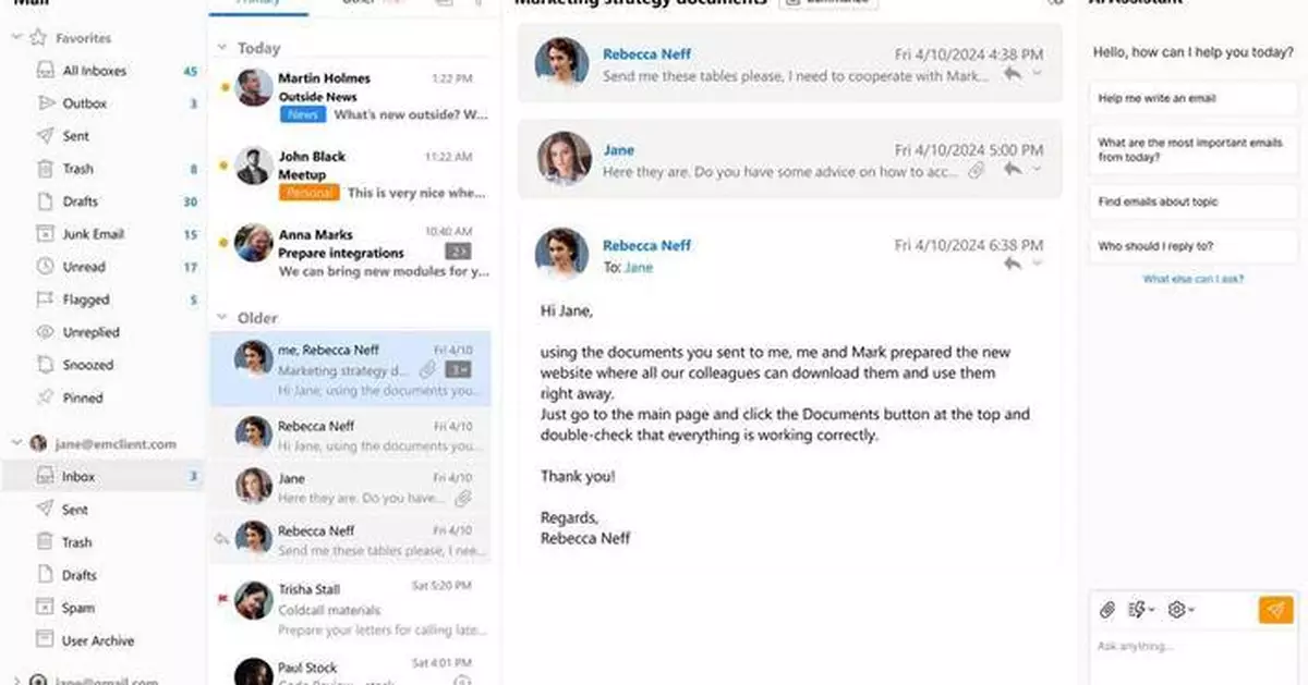 eM Client 11推出：強大Outlook替代方案 結合AI自由度與新世代生產力