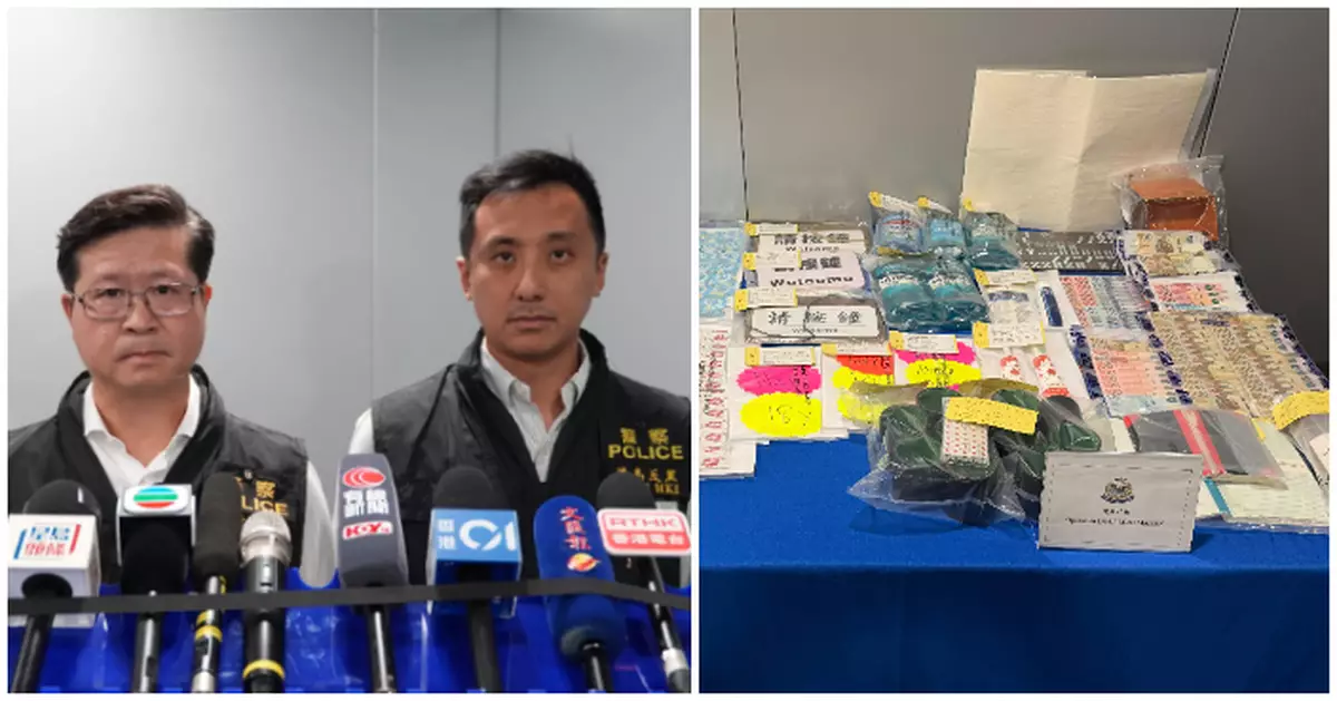 警方掃黃賭毒打擊黑合會拘53人 檢近百萬元毒品包括大麻曲奇
