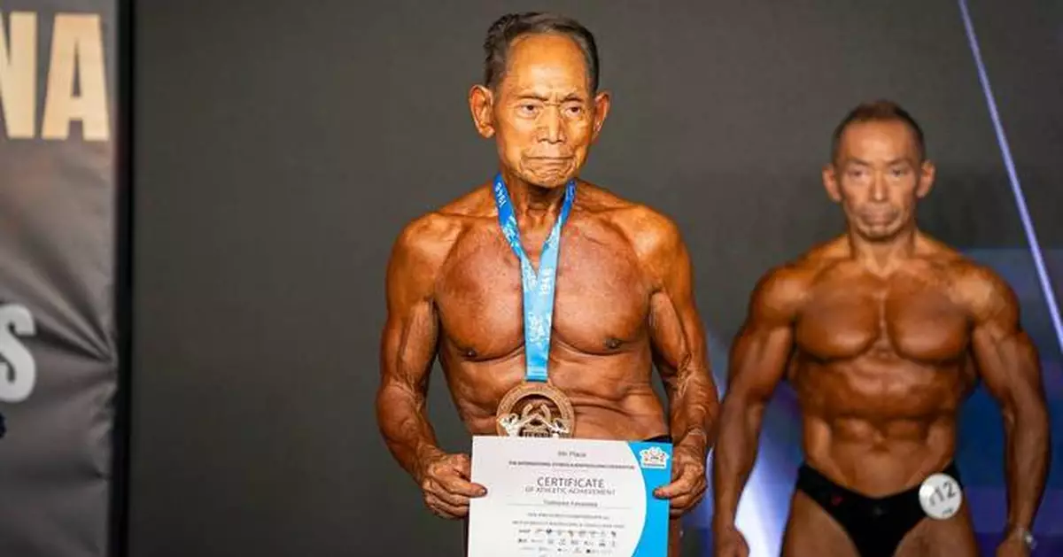 90歲日本健美運動員金澤利輔 仍活躍健美舞台
