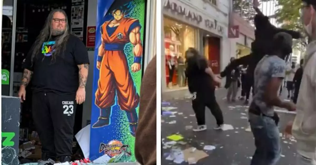 法國騷亂最型畫面！電玩店長與孫悟空海報同守店  隻身擋10暴徒爆紅