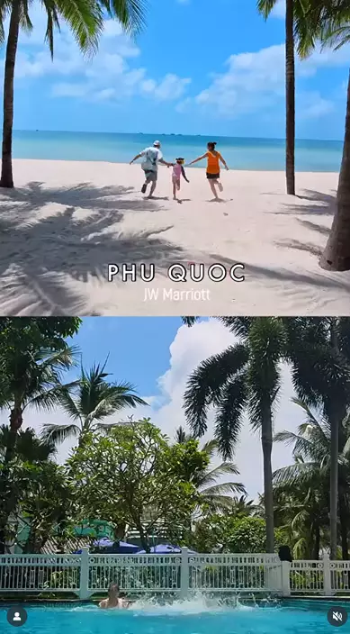 一家三口到富國島玩
