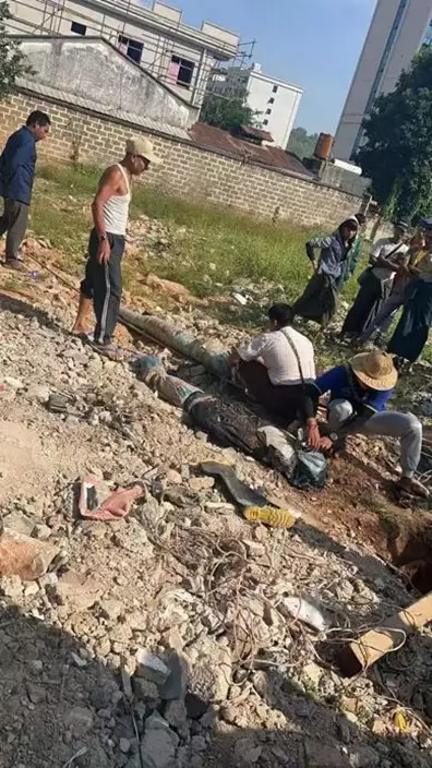 網傳緬北挖出疑似中國人屍體。