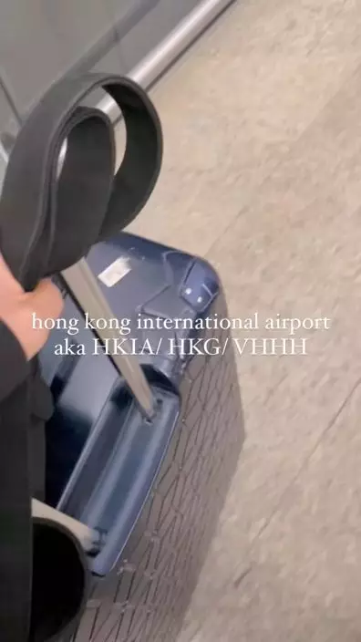 丁子朗日前於IG晒出現身機場的影片。