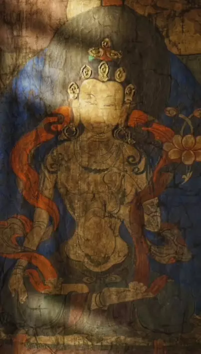 唐卡內通常有多種顏色,紅色是智慧的心,黃色是慈悲心,藍色是包容的心,白色是清淨的心。