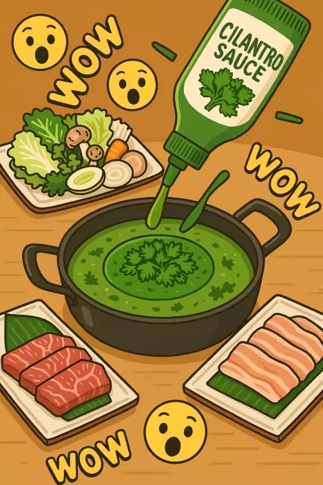 火鍋勇者——有人提議用「WOW！醬」落湯底。AI生成示意漫畫