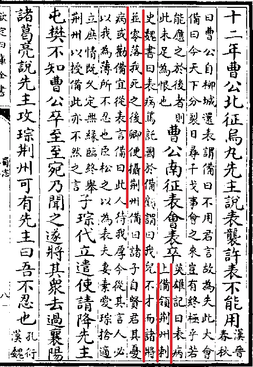 《三國志》注引劉表有意讓荊州予劉備 (網上圖片)