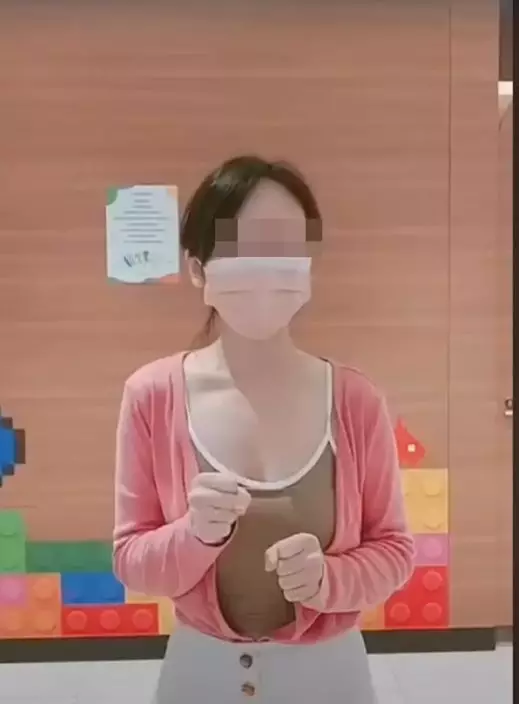 該段「疑似港女幼教miss學校面前跳舞,『胸部搖晃』」影片日前在家長群組流傳。影片截圖