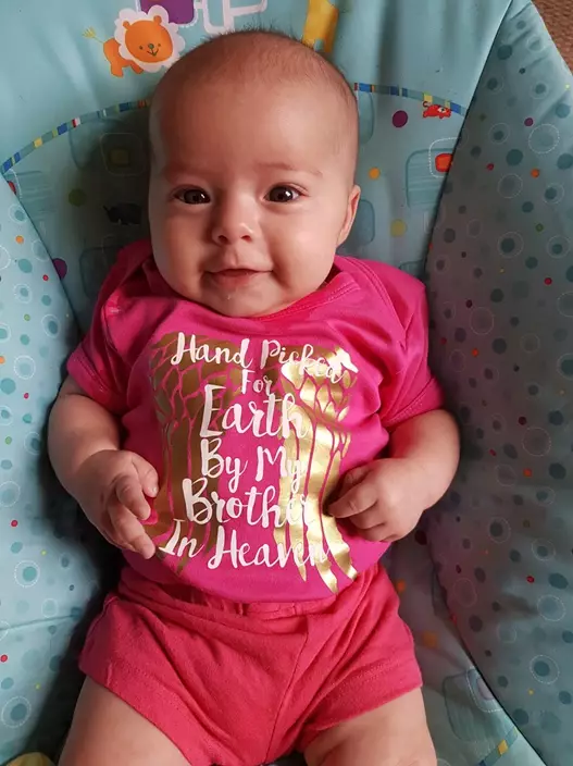 Adorable baby Lanah, aged 11 weeks (PA Photo)