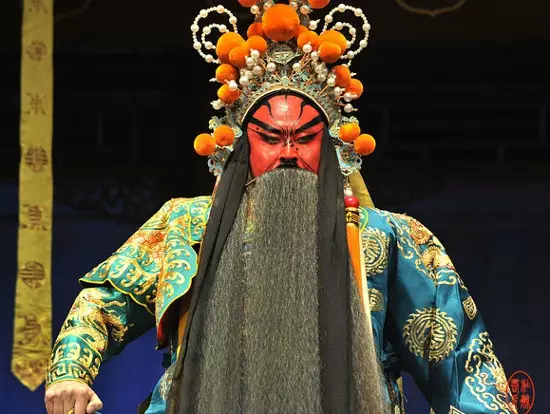 關羽在粵劇中的形象。(網上圖片)