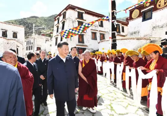 2021年7月21日至23日，習近平到訪西藏考察調研。人民網資料圖片