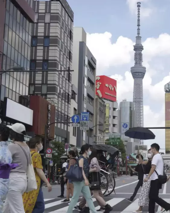 東京街頭。AP圖片