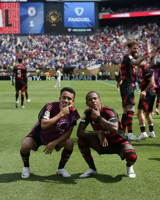 法林明高反勝車路士。FB圖片@Clube de Regatas do Flamengo