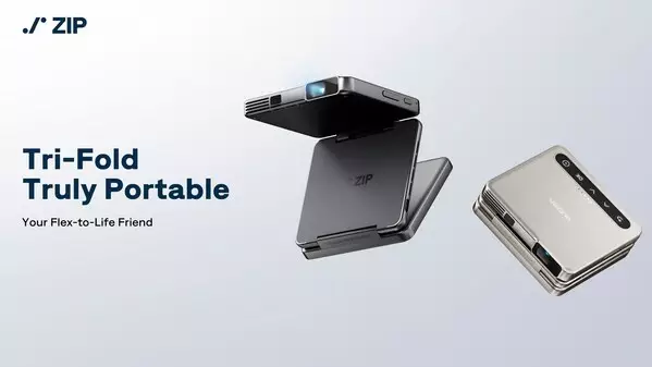 Aurzen Announces World's First Tri-Fold Truly Portable Projector ZIP at CES 2025