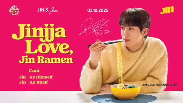 OTOKI Unveils 'Jin Ramen Campaign' Video Featuring BTS' Jin, Launching Global Campaign