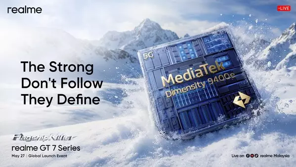 2025 Flagship Killer realme GT7 Debuts Dimensity 9400e, the Top 3 Android Processor in Malaysia