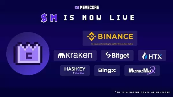 MemeCore Announces $M Token Listing on Major Centralized Exchanges