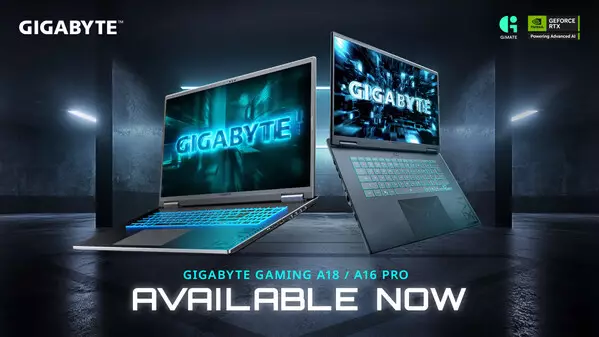 GIGABYTE Announces Availability of GAMING A16 PRO and GAMING A18 Laptops