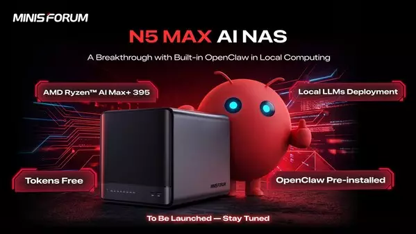 MINISFORUM's N5 MAX Marks a Breakthrough in NAS Industry with Built-in OpenClaw in Local Computing