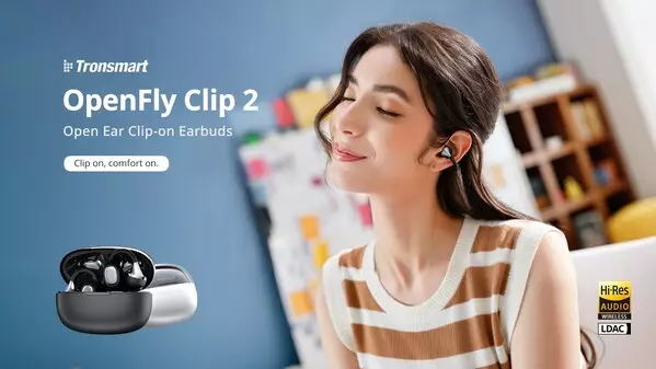 Tronsmart Launches OpenFly Clip 2: Hi-Res LDAC Audio Meets Secure Clip-On Earbud Design