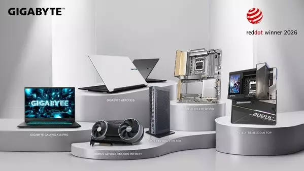 GIGABYTE Wins Red Dot Design Award Across Its AI Product Lineup