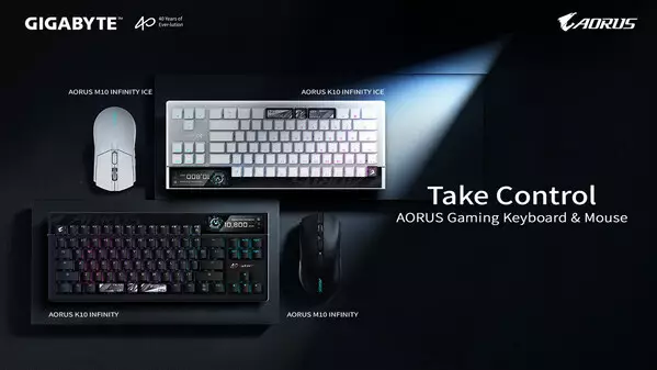 GIGABYTE Unveils Next-Generation Gaming Peripherals with AORUS K10 INFINITY Keyboard and M10 INFINITY Mouse at COMPUTEX 2026