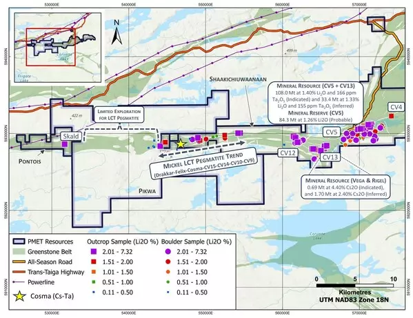 New High-grade Lithium, Caesium, and Tantalum Pegmatite Discoveries in Surface Exploration Works