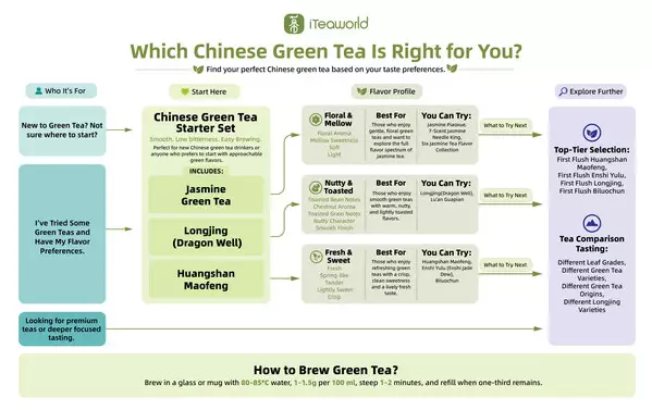 How to Find Your First Chinese Green Tea: iTeaworld Launches a Flavor Roadmap and Tasting Collections for New Tea Drinkers