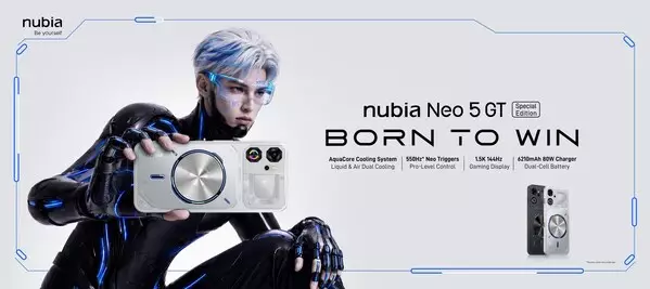nubia Neo 5 GT Special Edition Debuts with the First and Only Liquid and Air Dual Active Cooling System in Its Class