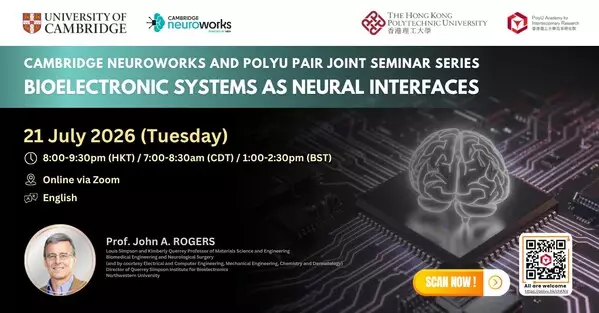 World-renowned bioelectronics pioneer Prof. John Rogers to present second PAIR--Cambridge NeuroWorks online neuroscience seminar