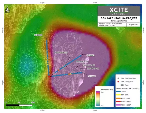 Xcite Uranium Reports Anomalous Radioactivity up to 51978 cps from First Drillholes at Don Lake Uranium Project, Saskatchewan