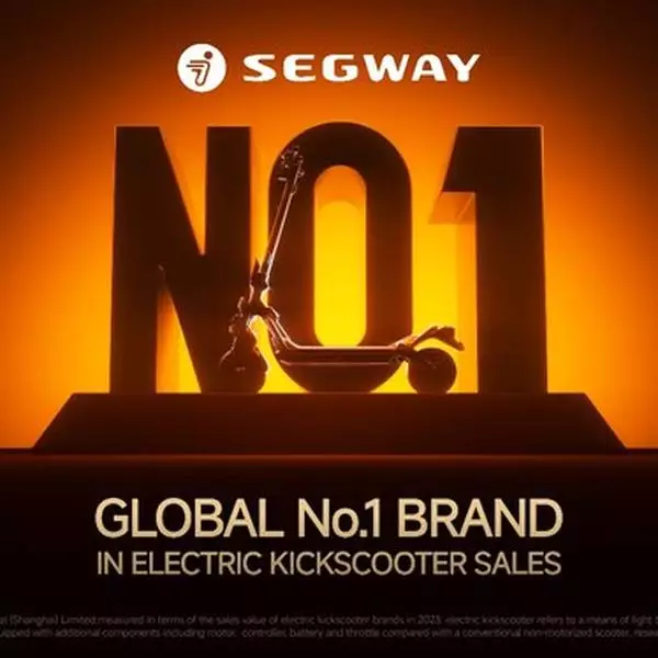 Segway Officially Recognized as Global No.1 Brand in eKickScooter Sales