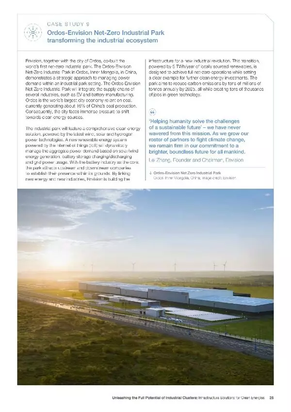 Setting a Global Benchmark: Ordos-Envision Net-Zero Industrial Park Featured by WEF for Three Consecutive Years