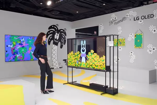 LG OLED X STEVEN HARRINGTON AT FRIEZE NEW YORK: WHERE VIBRANT POP ART MEETS THE TRANSPARENT OLED TV