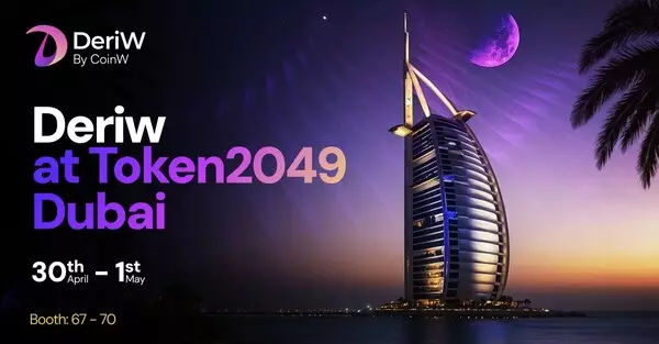 DeriW Dominates Token2049 Dubai with Gasless, 80K TPS Perpetual DEX