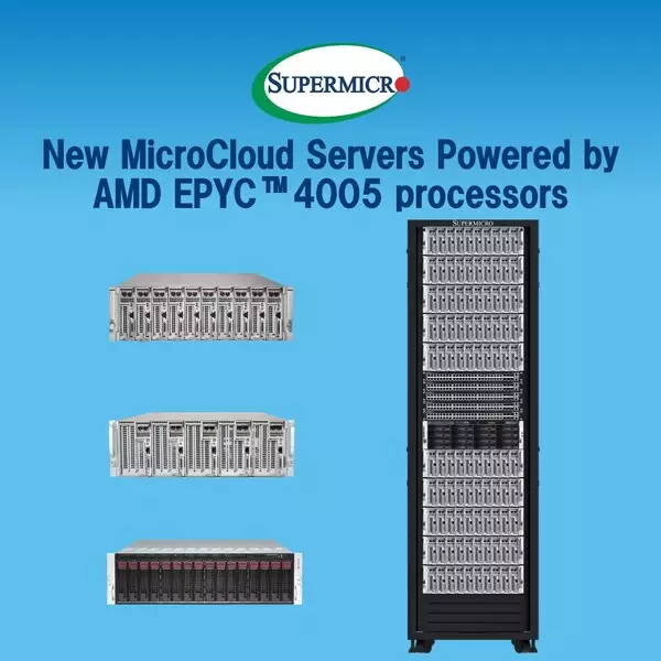 Supermicro Delivers Best-In-Class Cost and Density Per Server Instance with the New MicroCloud, a Multi-Node Solution for Lightweight Entry Class Workloads Powered by AMD EPYC&#x2122; 4005 Series Processors