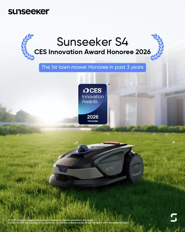 Sunseeker Robotics LiDAR Mower S4 Named as CES Innovation Awards® 2026 Honoree