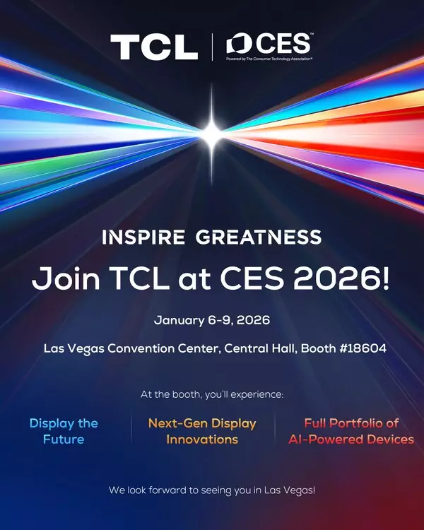 TCL to Display the Future with Advanced Visual Innovations and AI-Powered Product Portfolio at CES 2026
