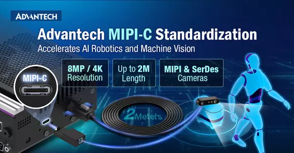 Advantech Accelerates AI Robotics and Machine Vision Deployment and Ecosystems with MIPI-C Standardization