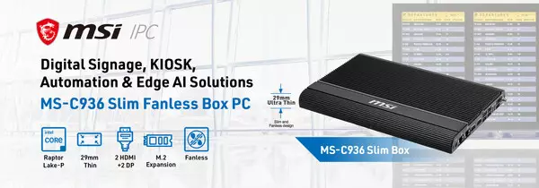 MSI IPC Launches Quad-Display MS-C936 Slim Box PC and High-Connectivity MS-CF27 SBC for Industrial Edge Computing