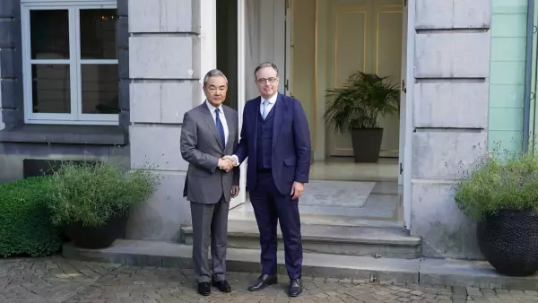王毅晤比利時首相。外交部圖片