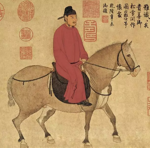 古人騎馬圖(網上圖片)