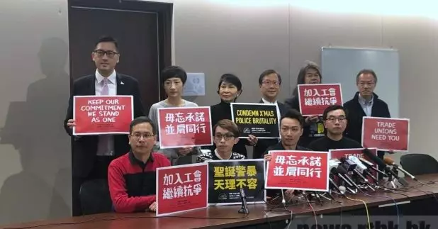 岑子杰指今次遊行主要是抗議政府對參與社會運動的人士，反對警隊加薪等。（盧巧霖攝）