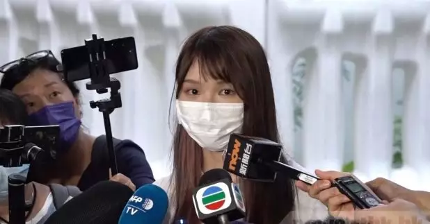 周庭表示，警方在她到達警署後，要求她重新落口供。（孔令輝攝）