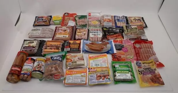 消委會測試市面30款香腸樣本，近9成屬高鈉。（消委會提供）