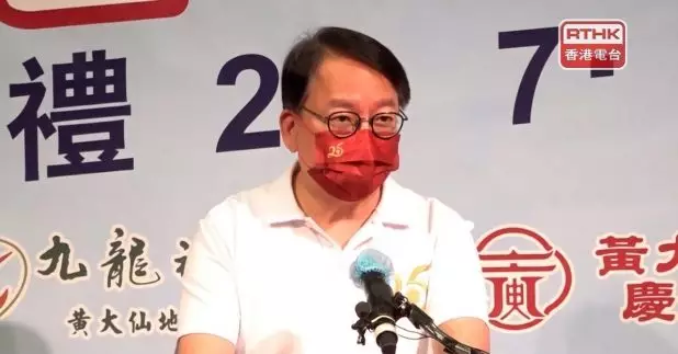 陳國基說，國家主席習近平講話帶出三點啟示，包括信心、囑咐及希望。（郭志強攝）