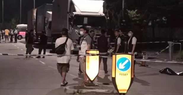 元朗發生謀殺案，一名54歲女子死亡。(施華駿攝）